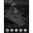 thumbnail image 2 of iPhone 13 Pro Case, Military Armor 360°Unbreakable Swivel Ring Kickstand [Work with Magnetic Car Mount] Slim Shockproof Durable Cover Holster Compatible Apple iPhone 13 Pro Cover - Black, 2 of 5