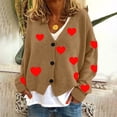 thumbnail image 1 of LOVZFMLL Cardigan pour Femmes Cardigan Décontracté à Boutons Veste Manteau de Mode Imprimée, 1 of 4