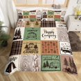 thumbnail image 1 of YST Happy Camping Comforter Cover Rustic Cabin Camper Twin Bedding Sets Rv Car Accessories For Travel Trailers(No Comforter), 1 of 5
