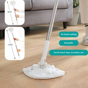Chmadoxn Facial Towel Mop Household Disposable Facial Scrub Wet Towel Toilet Cleaning No Dead Corner Removal Flat Mop The Mop