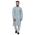 thumbnail image 1 of Atasi Printed Designer Rayon Button Down Casual Kurta With Pajama For Men, 1 of 4