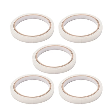 Yeacher 5 Pcs Blanc 10mm Ruban Double Face Emballage Adhésif Double Face Adhérence Forte Collant Papeterie Puissante