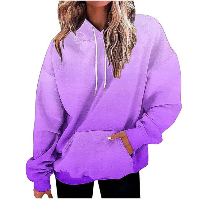 Birdeem Hauts Amples pour Femmes Sweat à Capuche Manches Longues Sport