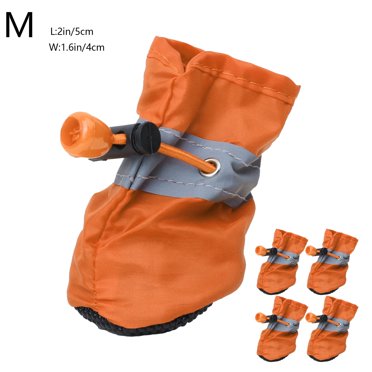 Dog Shoes for Small Dogs Dog Shoes Paw Protector With Reflective Straps Non Slip and Water Proof Dog Booties Puppies 4PC