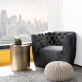 thumbnail image 4 of Allora Chaise Pivotante en Velours Gris avec Dossier Capitonné Style Mid-Century Modern, 4 of 4