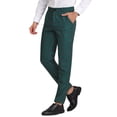 thumbnail image 4 of INSPIRE CHIC Men's Dress Plaid Printed Business Checked Pants 36 Dark Green, 4 of 7