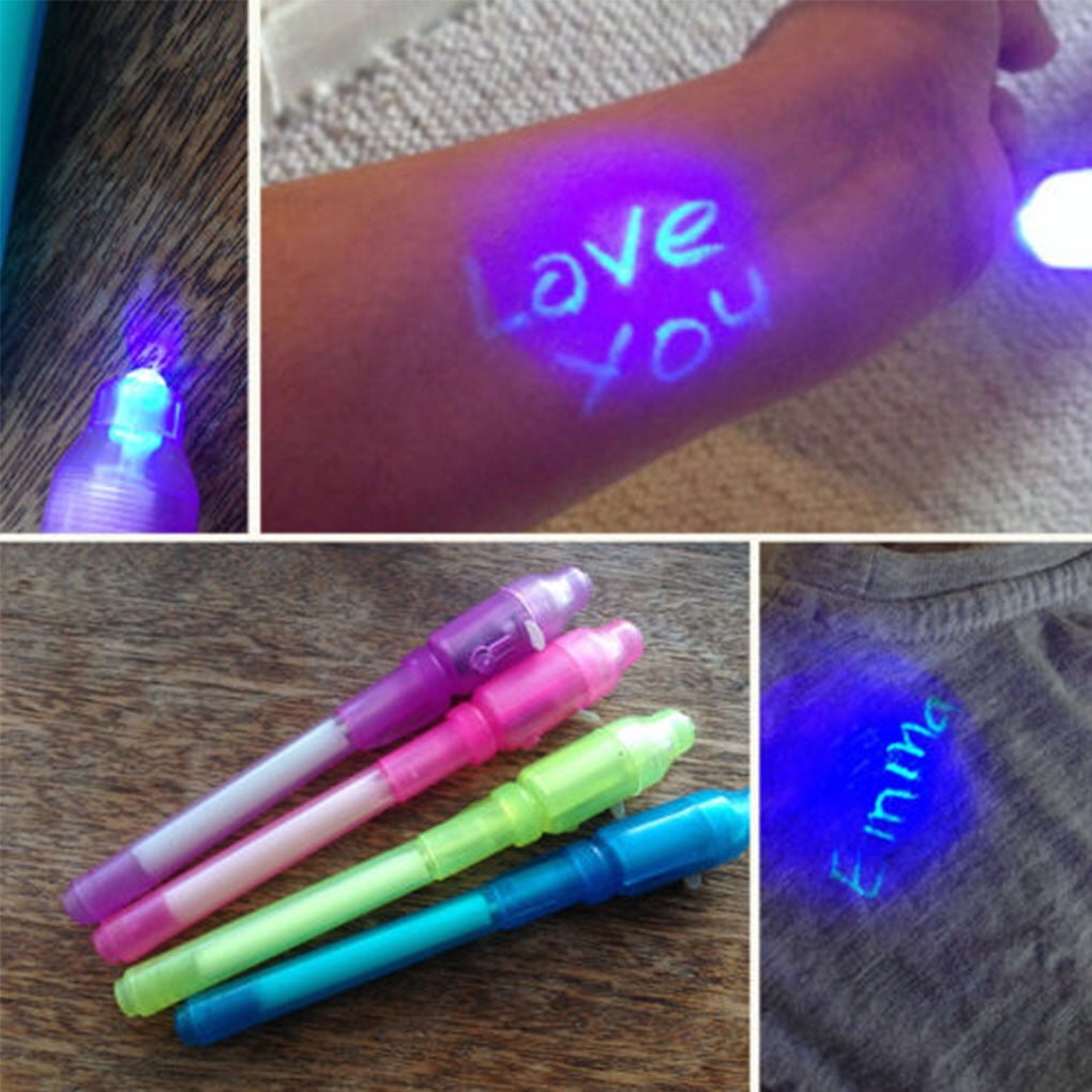 Invisible Ink Pen with UV Light Invisible Marker Pen Fluorescent