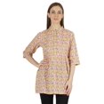 thumbnail image 1 of Moomaya Tunique en Coton Imprimé pour Femmes, Col Mandarin, Tenue Ethnique, Kurti à Épingles, 1 of 7