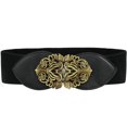 thumbnail image 1 of Unique Bargains Women's Metal Decor Interlocking Buckle Elastic Waist Belt, 1 of 2