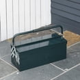 thumbnail image 2 of DURHAND Metal Tool Box Portable Steel Tool Chest Cabinet with Handle, 2 of 9