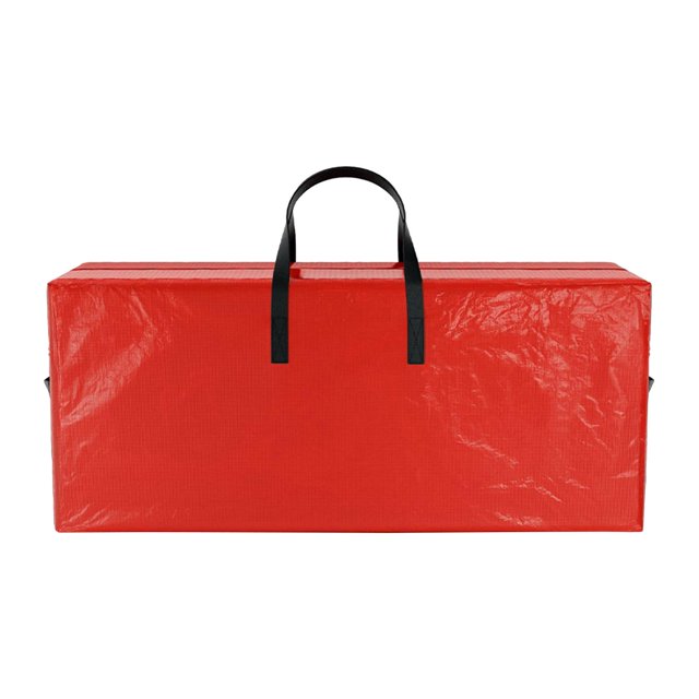 Pochette de Rangement,Sac de Rangement pour Arbre de Noël Imperméable et Durable,Boîte de Rangement pour Arbre de Noël Roulante avec Poignées de Transport,Grand Sac pour Arbre de Noël Protection de Transport,Faux Noël Rouge 165x38x76cm