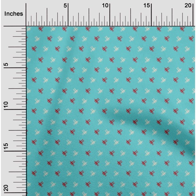 oneOone Viscose Chiffon Fabric Hash Sign Kasuri Print Sewing Fabric BTY 42 Inch Wide