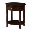 thumbnail image 1 of Convenience Concepts End Table Nightstand Bedside Oval in Wood - Espresso, 1 of 6