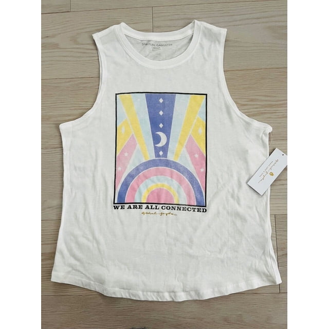 Spiritual Gangster " We are All Connected " Tank Top White ( L )