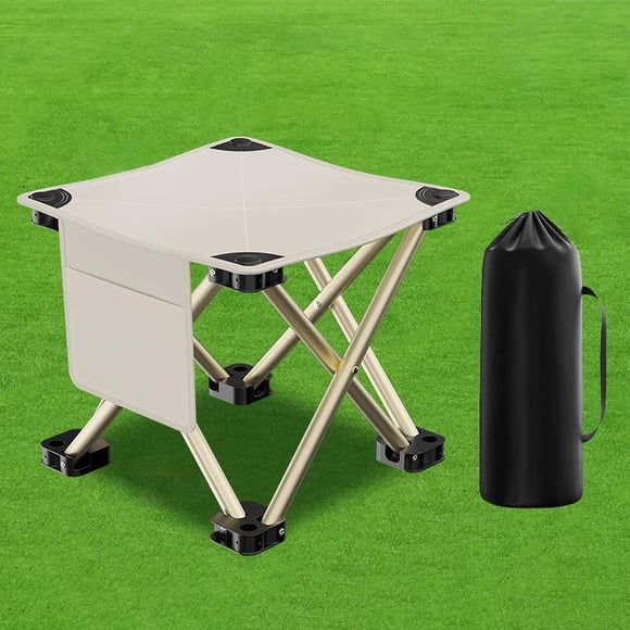 TIMIFIS Tabourets Pliants Auto-Conducteurs de Voyage - Tabouret Pliant Léger Portable en Tissu Respirant avec Fermeture Éclair Camping Pêche avec Poches Latérales Tabourets d'Extérieur Camping et Randonnée