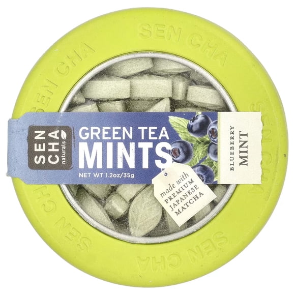 Sencha Naturals, Green Tea Mints, Blueberry Mint, 1.2 oz (35 g)