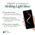 thumbnail image 4 of Home Heritage Luminations Christmas Holiday Party Lights, Twinkly App Control, 16.3' Wrapped Dome, 50 RGB LEDs (6 Pack), 4 of 9