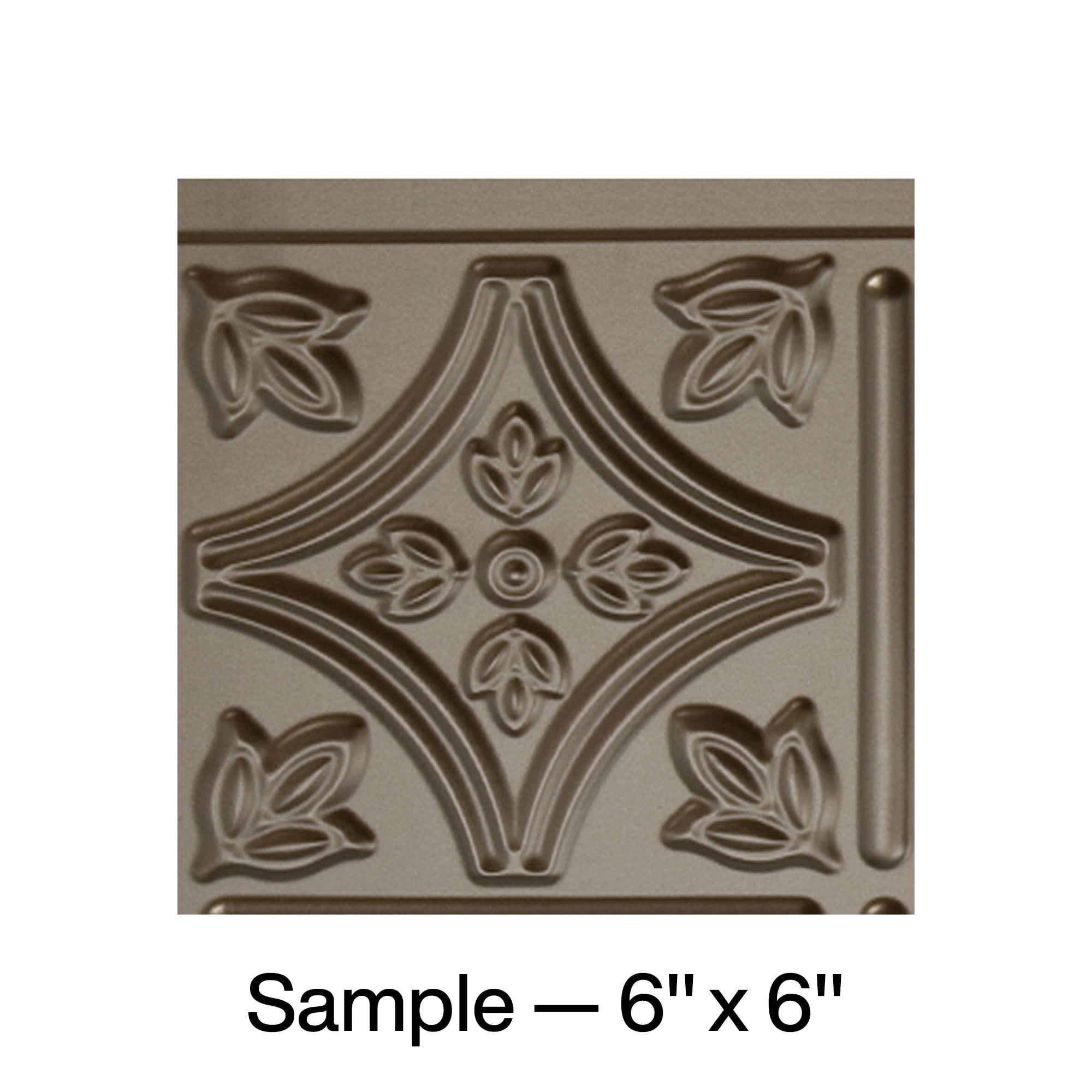 Fasade Traditional Style 1 Vinyl Backsplash Panel Argent Bronze 6X6 Inch Sample