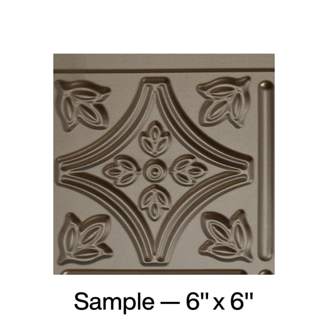 Fasade Traditional Style 1 Vinyl Backsplash Panel Argent Bronze 6X6 Inch Sample