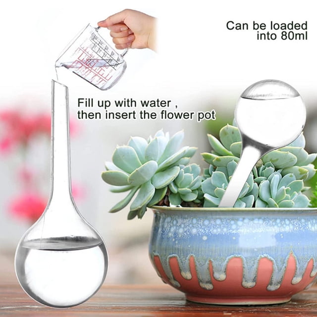 VONKY 5pcs/set Automatic Irrigation Device Plant Helper For Busy Individuals Plant Self Watering Globes PVC Easy To S green round 1Set