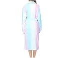 thumbnail image 3 of Penkiiy Women Cute Warm Flannel Plush Bathrobes Star Pattern Hooded Button up Long Robe M Multicolor, 3 of 3