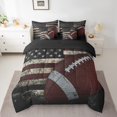 thumbnail image 2 of YST Ensemble de Literie Football 7 Pcs Lit en Sac, Drapeau Américain, Grand Lit, 2 of 5