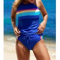 thumbnail image 4 of Women's Blue Retro Sydney Sporty Tankini, 4 of 8