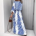 thumbnail image 4 of 2025 Robe à Col en V pour Dames à Manches Courtes, à Lacets, Imprimée, Grande Jupe, Robe d'Été pour Femmes, Robe Maxi pour Dames, Robes d'Été Décontractées pour Femmes, Robe de Saison, Robes Chemise Maxi, Robes Longueur Genou fo, 4 of 9