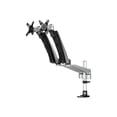 thumbnail image 1 of StarTech.com Desk Mount Dual Monitor Arm - Full Motion Articulating Arms - Premium Dual Monitor Stand - For up to 30" (19.8lb/9kg) VESA Mount Monitors - Tool-less Assembly - Steel & Aluminum - Mounting kit (desk mount, grommet clamp) - full-motion - for LCD display - plastic, aluminum, steel - black, silver - screen size: 30" - for P/N: ACCSMNT, DK30A2DH, DK30C2DAGPD, DK30C2HAGPD, PXT101YUK, TB3DK2DPM2, TB3DK2DPPD, 1 of 13