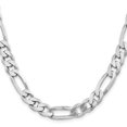thumbnail image 3 of Diamond2Deal Collier Chaîne Figaro 9 mm en Argent Sterling Rhodié pour Hommes 20 Pouces, 3 of 5
