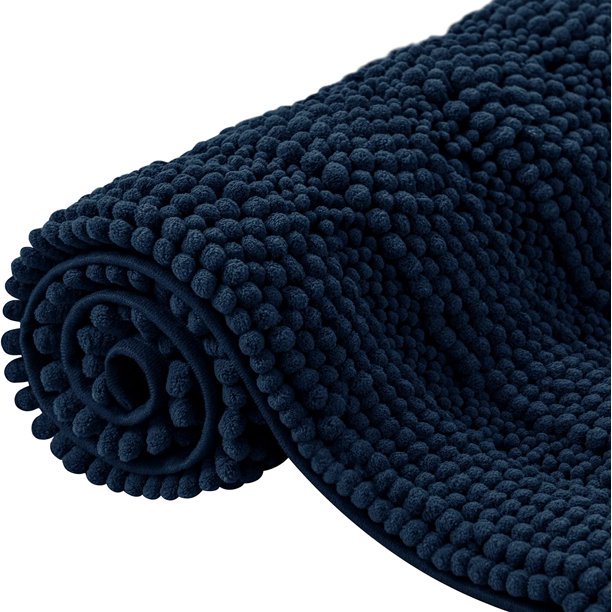 CHUN YI Anti-slip Bathroom Mat Absorbent Plush Polyester, 20"x32", Brown