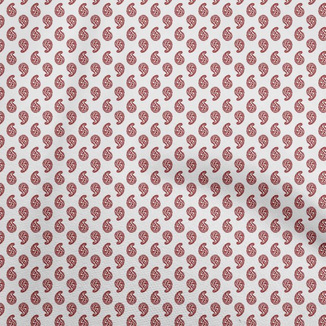 oneOone Rayon Red Fabric Block Sewing Material Print Fabric By The Yard 56 Inch Wide
