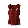 thumbnail image 1 of RXMEKW Camisole à Bretelles Sans Manches pour Femmes comme Haut de Pyjama en Polyester, Noir, 1 of 5