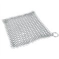 thumbnail image 2 of Steel Cast Iron Pot Cleaner Chain Mail Scrubber Cookware Kitchen Tool U7W8, 2 of 6