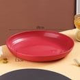thumbnail image 1 of Fridja 11 inch Large Dinner Plates, Solid Color Antifall Round Plates, Unbreakable Dinner Plastic Vegetable Plates, Snack Plates Dining Table Bones Plates Garbage Plates Salad Plates, 1 of 3
