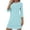 Blue, variant on Fsgntruao Summer Dresses for Women 3/4 Sleeve V-Neck Casual Sundresses T-Shirt Dress Fashion Beach Vacation Clothes S-2XL