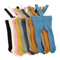 thumbnail image 1 of MesaSe Baby Solid Color Suspender Overall Pantyhose High Waist Ribbed Knit Tights Foot-Wrapped Design Skin-Friendly, 1 of 8
