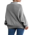 thumbnail image 3 of Fall Winter Womens Turtleneck Oversized Sweaters Long Sleeve Pullover Loose Chunky Knit Jumper, 3 of 7