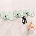 thumbnail image 4 of QTOCIO 1 Piece Elephants Shape Wall Hook Strong Adhesive Traceless Hanger Suitable For Home Kitchen Bathroom Organization Durables Material Rotating Designs Cute Decor, 4 of 4