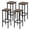 Brown, variant on Giantex Metal Bar Stools, Backless Barstools w/Footrest, Industrial Breakfast Bar Dining Chairs, Gray