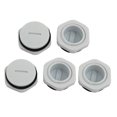 thumbnail image 1 of Unique Bargains 5pcs GLW-M25 Nylon Threaded Cable Gland Cap Round Screw-in Cover Gray w Washer, 1 of 3