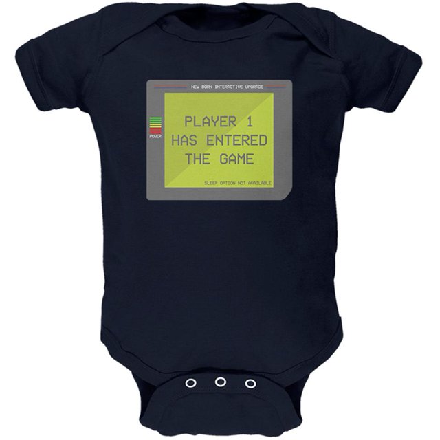Halloween Player 1 One Costume New Born Gamer Funny Soft Baby One Piece