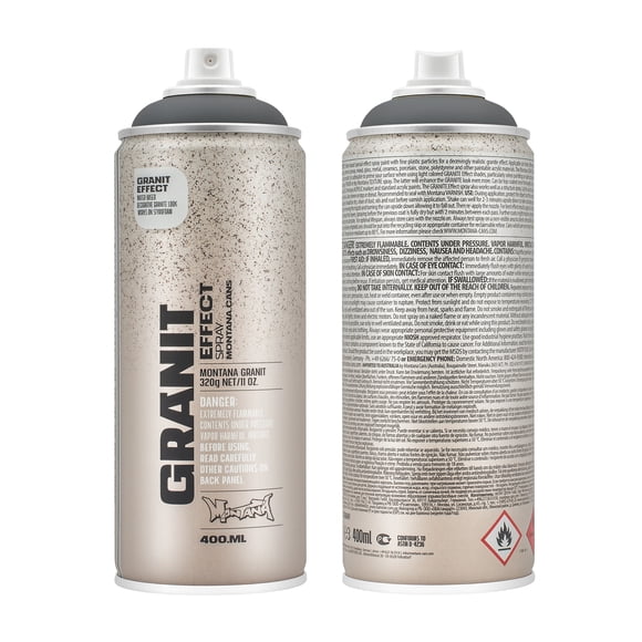 Montana Cans Granit Effect Peinture en Aérosol, 400 ml, Gris
