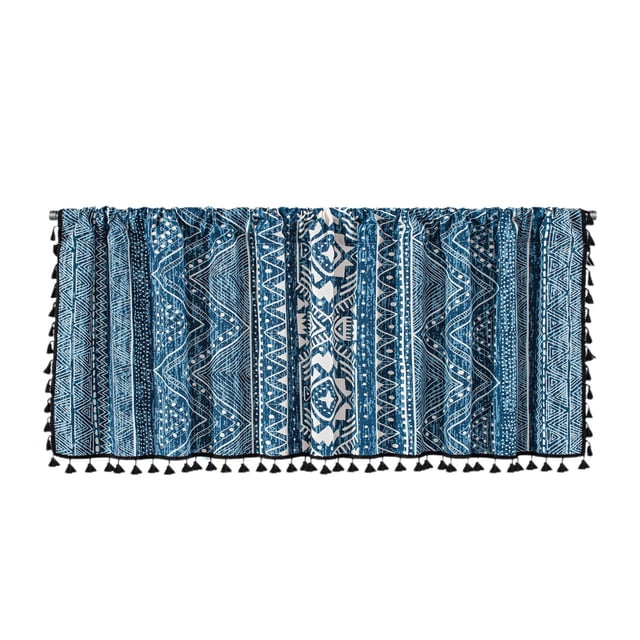 Valances for Windows Kitchen Curtains - Window Blackout Short Pole Pocket Curtain Panel, Suitable for Small Windows, Bathrooms, Basements Window Curtain Panels