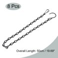 thumbnail image 2 of Unique Bargains 50cm Extension Lighting Chain S Hook Hanging Chains Black 8 Pack, 2 of 6