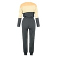 thumbnail image 4 of Mrat Plus Size Outfits for Women 2 Piece Jogging Sets Color Block Polyester Long Sleeve Sweatsuits Sets Two Piece Track Suits Drawstring High Waist Pants Set Comfy Outfits Q-Gray 3XL, 4 of 5