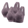 thumbnail image 3 of Daily Deals,Xdegoge Old Lady Bras for Women Front Closure, Back Bras for Women Plus Size,Full Coverage Everyday Sleeping Seamless Bralettes Purple 4X,Ropa Deportiva,Discontinued Sale Items,Clothes, 3 of 5