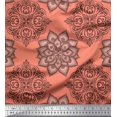thumbnail image 1 of Soimoi Crepe Silk Fabric Floral Mandala Print Fabric by Yard 42 Inch Wide, 1 of 3