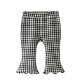 thumbnail image 1 of WEAIXIMIUNG Baby Pants 0-3 Months White Children Kids Toddler Baby Girls Ribbed Solid Ribbed Plaid Ruffled Pants Trousers Leggings Outfits Clothes, 1 of 4