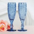 thumbnail image 2 of Weddingstar Vintage Style Pressed Glass Wine Flute - Blue, 2 of 3